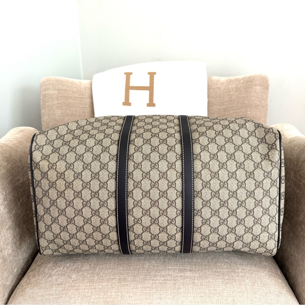 Authentic Gucci GG Supreme Canvas Duffel Bag Boston bag unisex - Picture 12 of 16